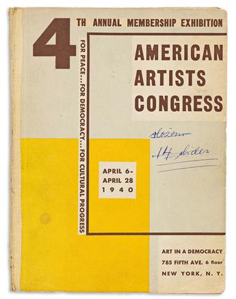 JAROSLAV H. JARA VALENTA (1899 - 1970) Correspondence, exhibition programs, and membership cards of a W.P.A. artist.